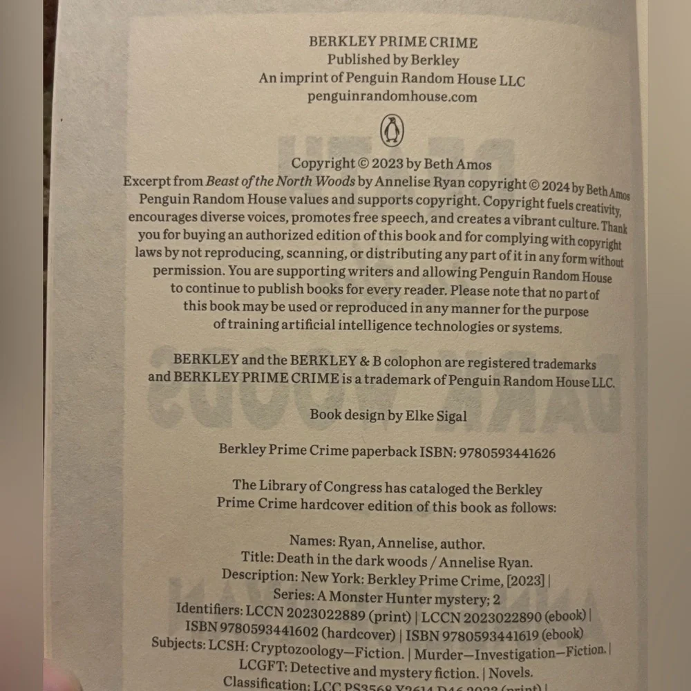 Death in the Dark Woods Book by Annelise Ryan - Picture 4 of 4